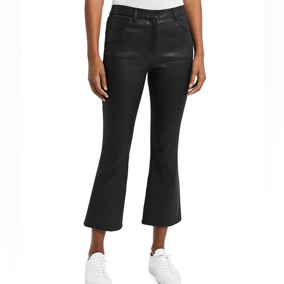 Theory black leather pants - Picture 2 of 4